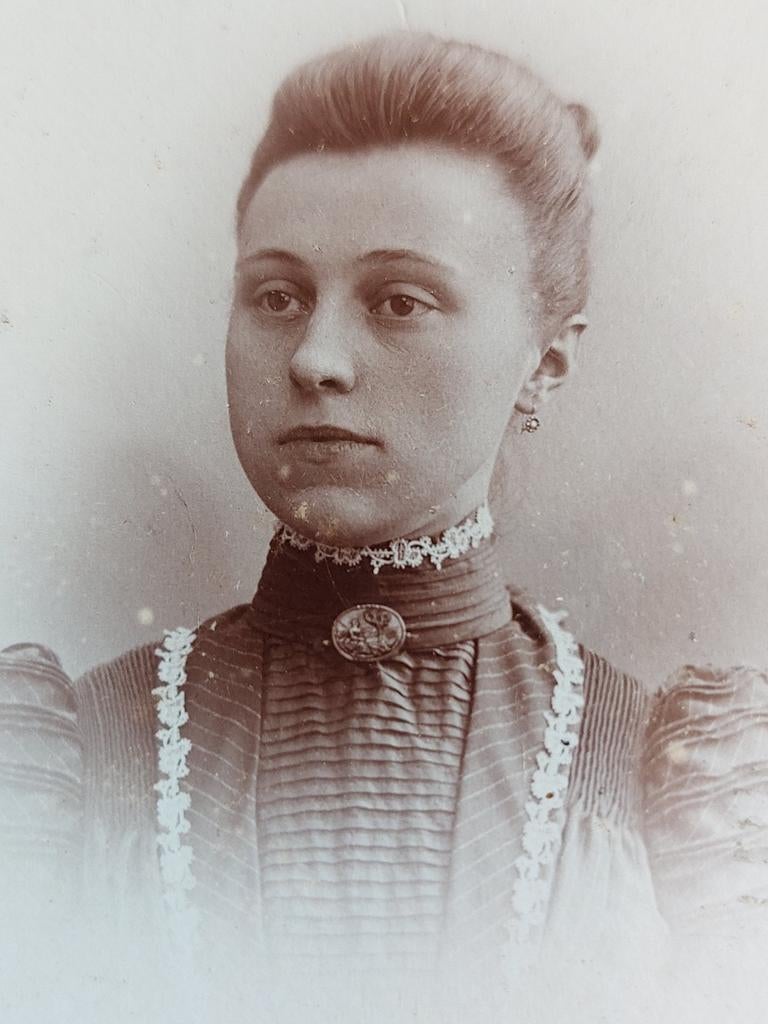 Cdv M.H. Ladde Amsterdam met naam, Verzamelen, Foto's en Prenten, Ophalen of Verzenden