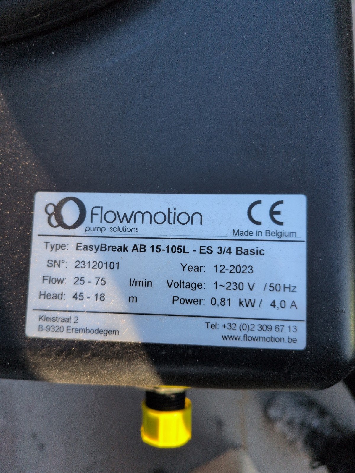 Flowmotion EasyBreak AB 15-105L - ES 3/4 Basic met Brio Tank, Ophalen of Verzenden