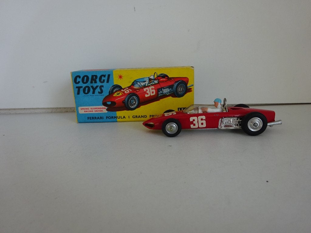 Corgi Toys 154 - Ferrari F1 - Vintage - Met doosje, Ophalen of Verzenden, Zo goed als nieuw, Auto, Corgi
