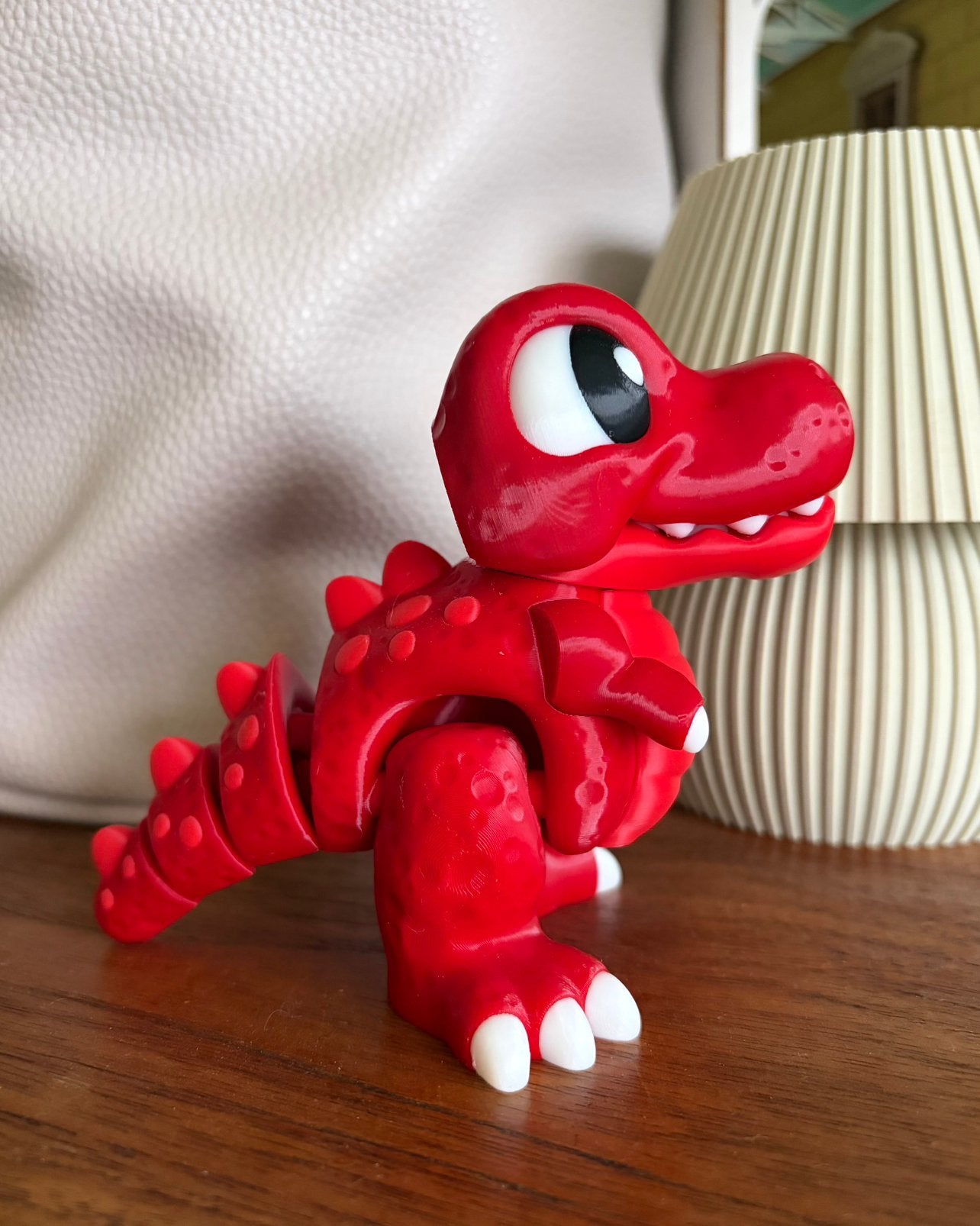 Flexibele 3D-geprinte Dinosaurus - Rood, Ophalen of Verzenden, Nieuw, Fantasy