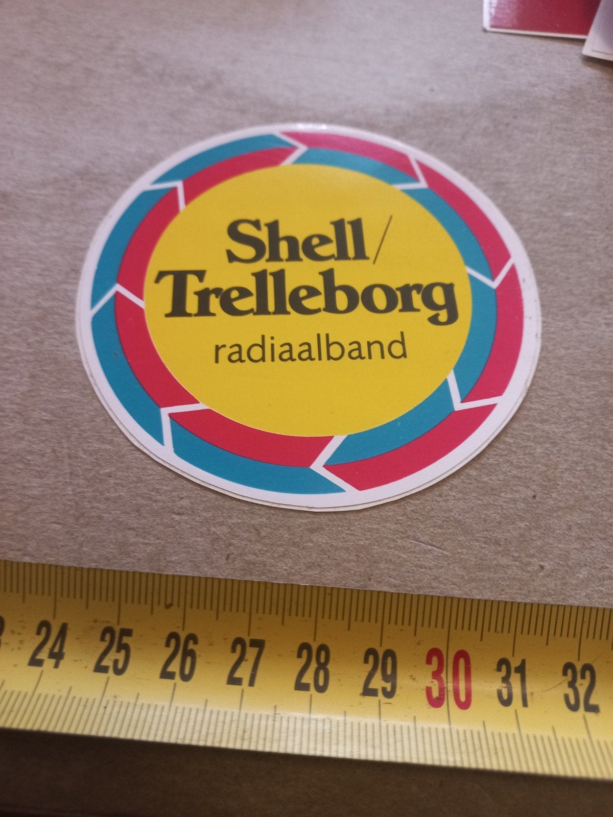Vintage Shell/Trelleborg Radiaalband Sticker, Ophalen of Verzenden