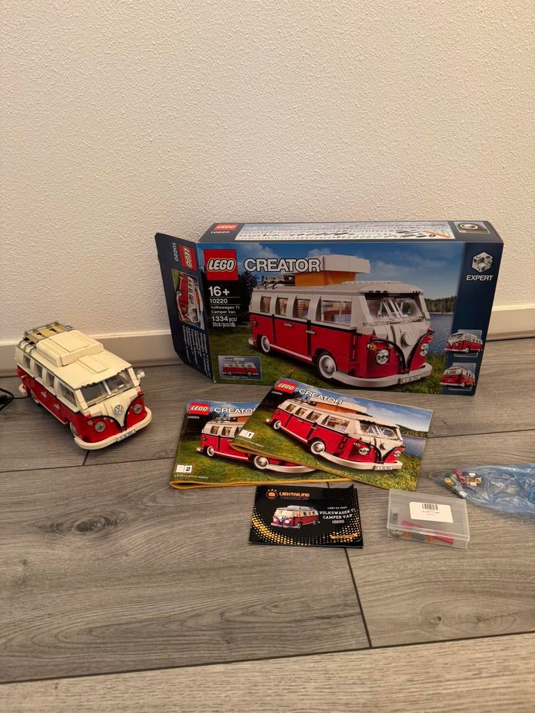Lego volkswagen T1 camper van - 10220 - compleet, Lego, Ophalen of Verzenden, Zo goed als nieuw, Compleet