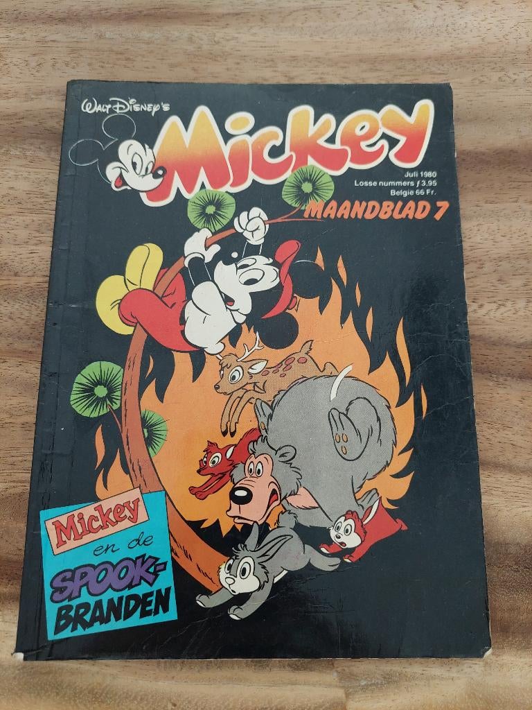 Disney Mickey maandblad juli 1980, Eén stripboek, Ophalen of Verzenden, Zo goed als nieuw