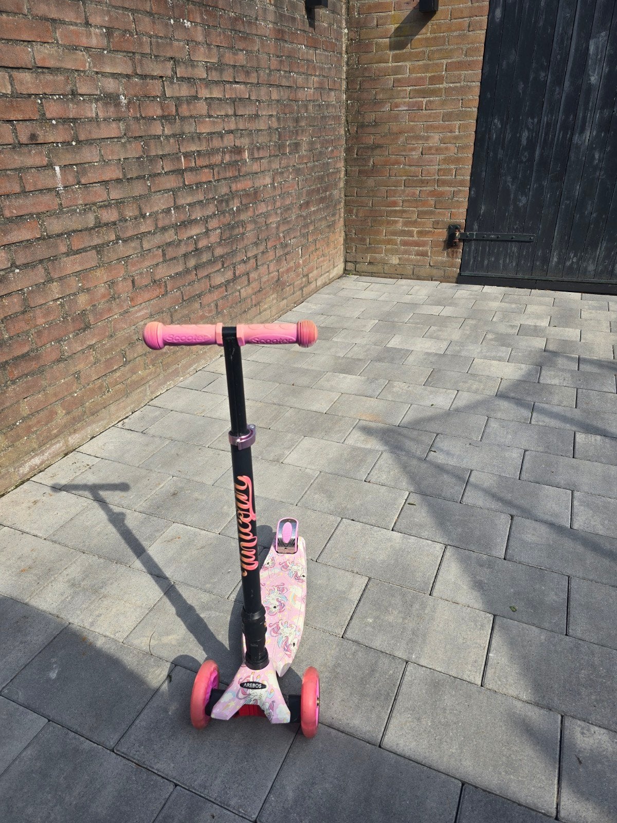 Unicorn meisjes step - Roze met eenhoorn design, Ophalen, Zo goed als nieuw, Gewone step