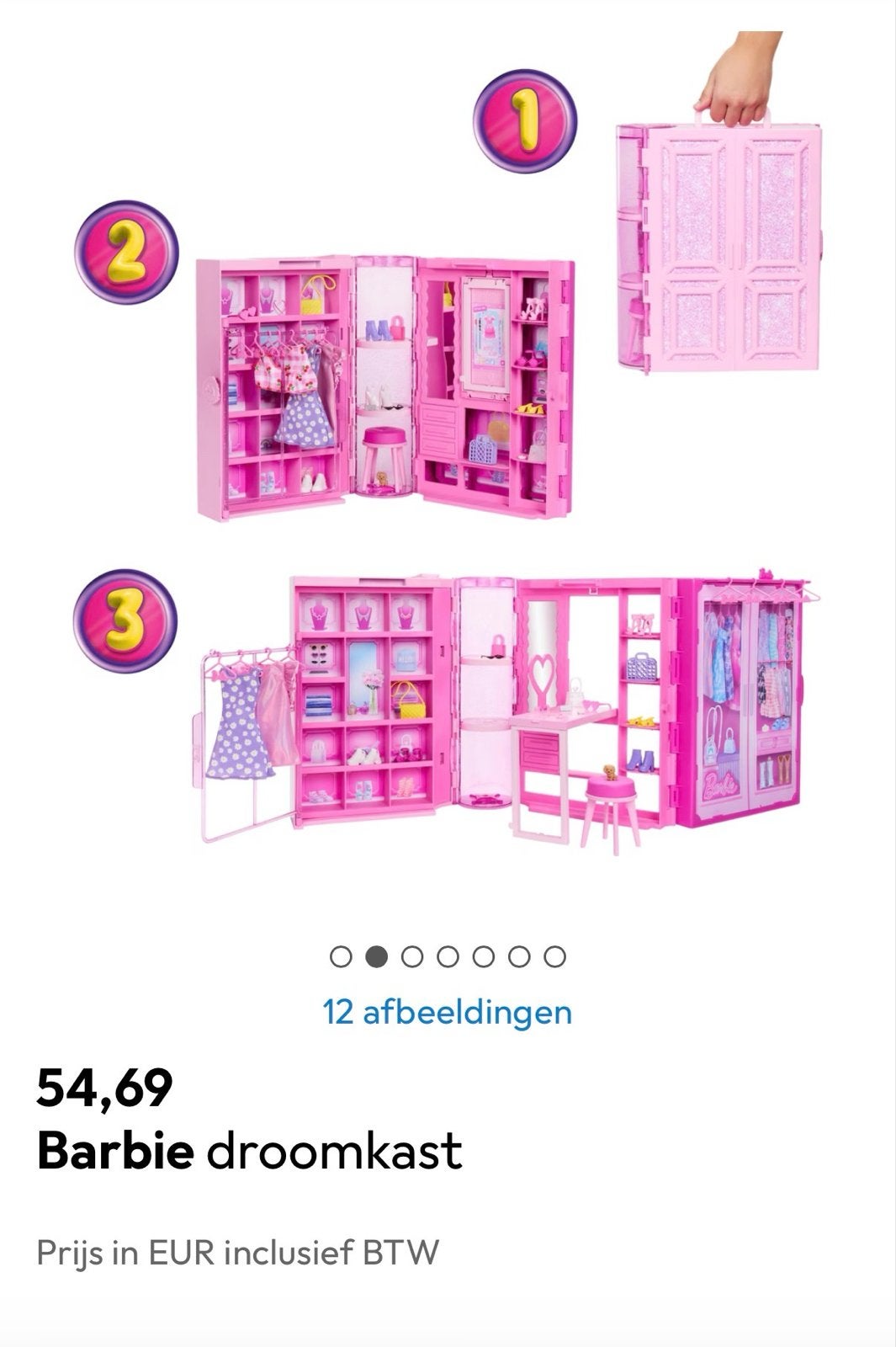 Foto 6 van Grote Barbie collectie met droomkast en accessoires