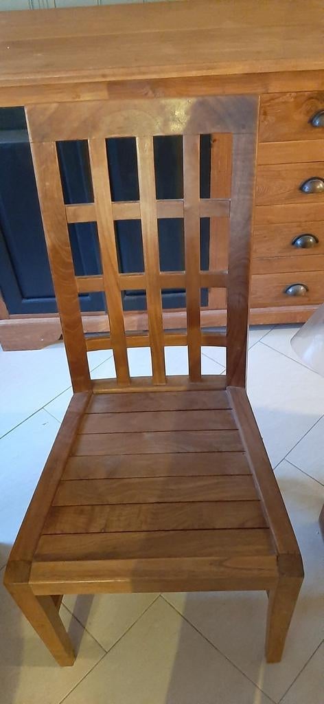 Teak houten stoelen, Antiek en Kunst, Antiek | Meubels | Stoelen en Banken, Ophalen of Verzenden