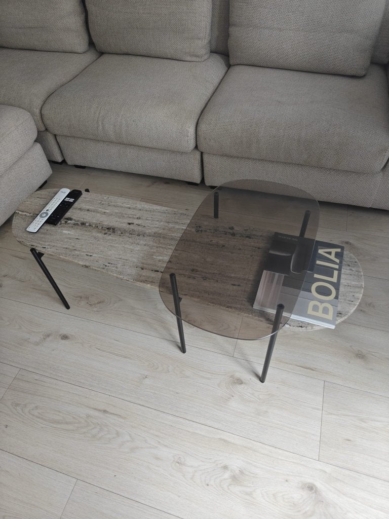Marmeren Salon tafel van Made, Huis en Inrichting, Tafels | Salontafels, Minder dan 50 cm, Zo goed als nieuw, Modern, Minder dan 50 cm