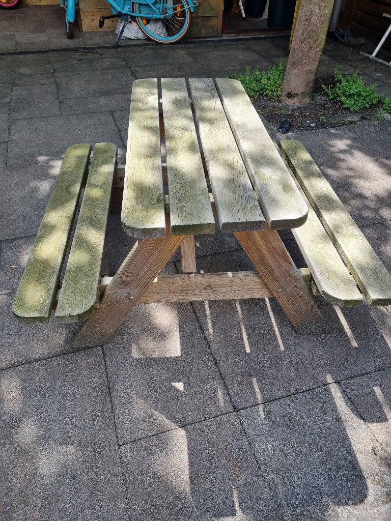 Kinder-picknicktafel, Gebruikt, Rechthoekig, Hout, Ophalen