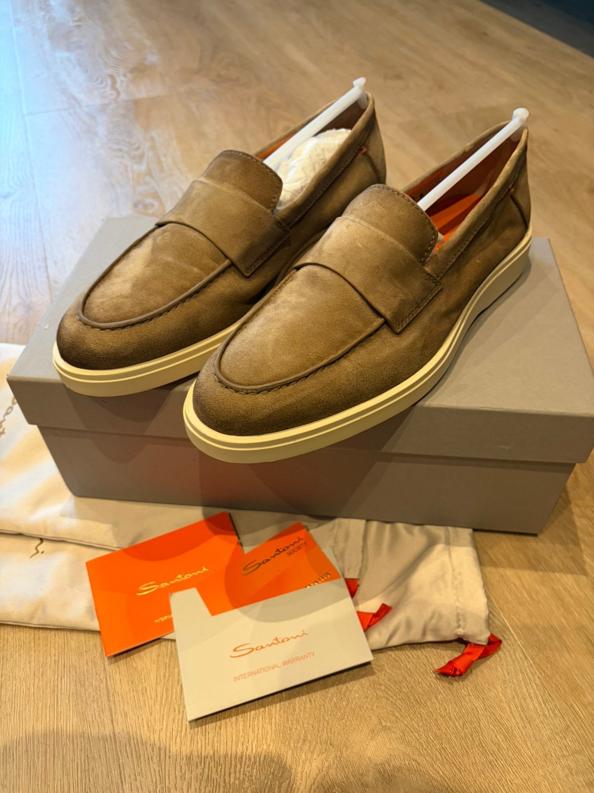 Santoni “Revolve” loafers (EU41/UK7/US8) - NiEUW!, Loafers, Bruin, Verzenden, Nieuw