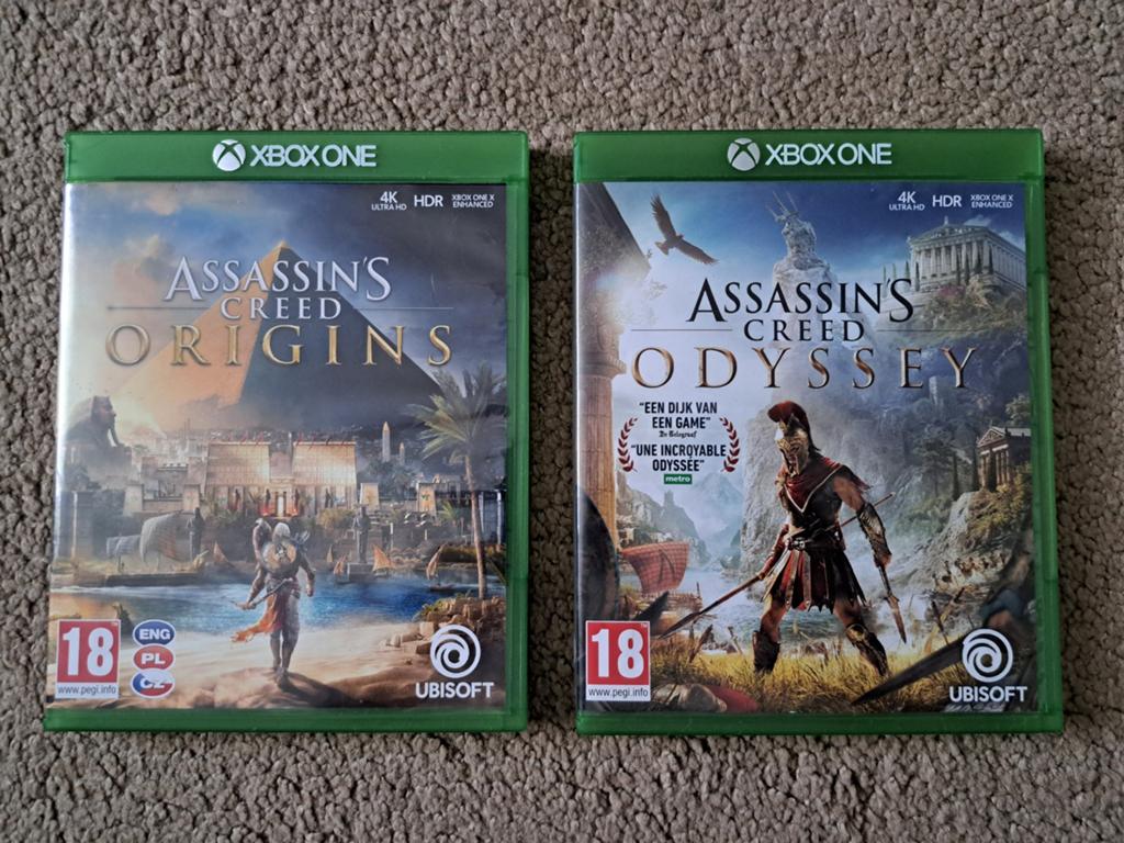 Assassin's Creed Odyssey & AC Origins - Xbox One, Spelcomputers en Games, Avontuur en Actie, Gebruikt, Vanaf 18 jaar, Verzenden