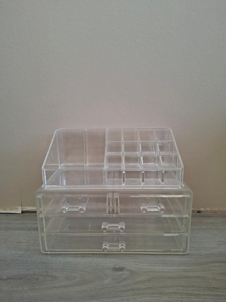 Transparante Make-up Organizer met Lades en Vakken, Ophalen of Verzenden, Zo goed als nieuw, Overige kleuren, Hardcase