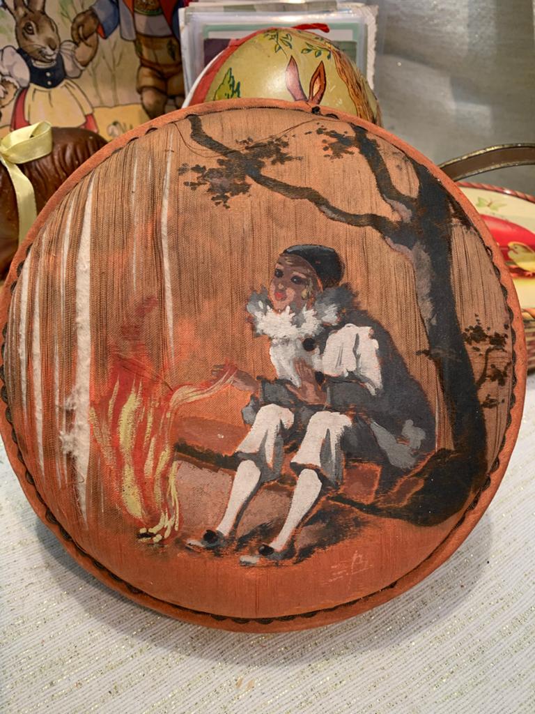 Antieke Pierrot candy container - Brocante, Ophalen of Verzenden