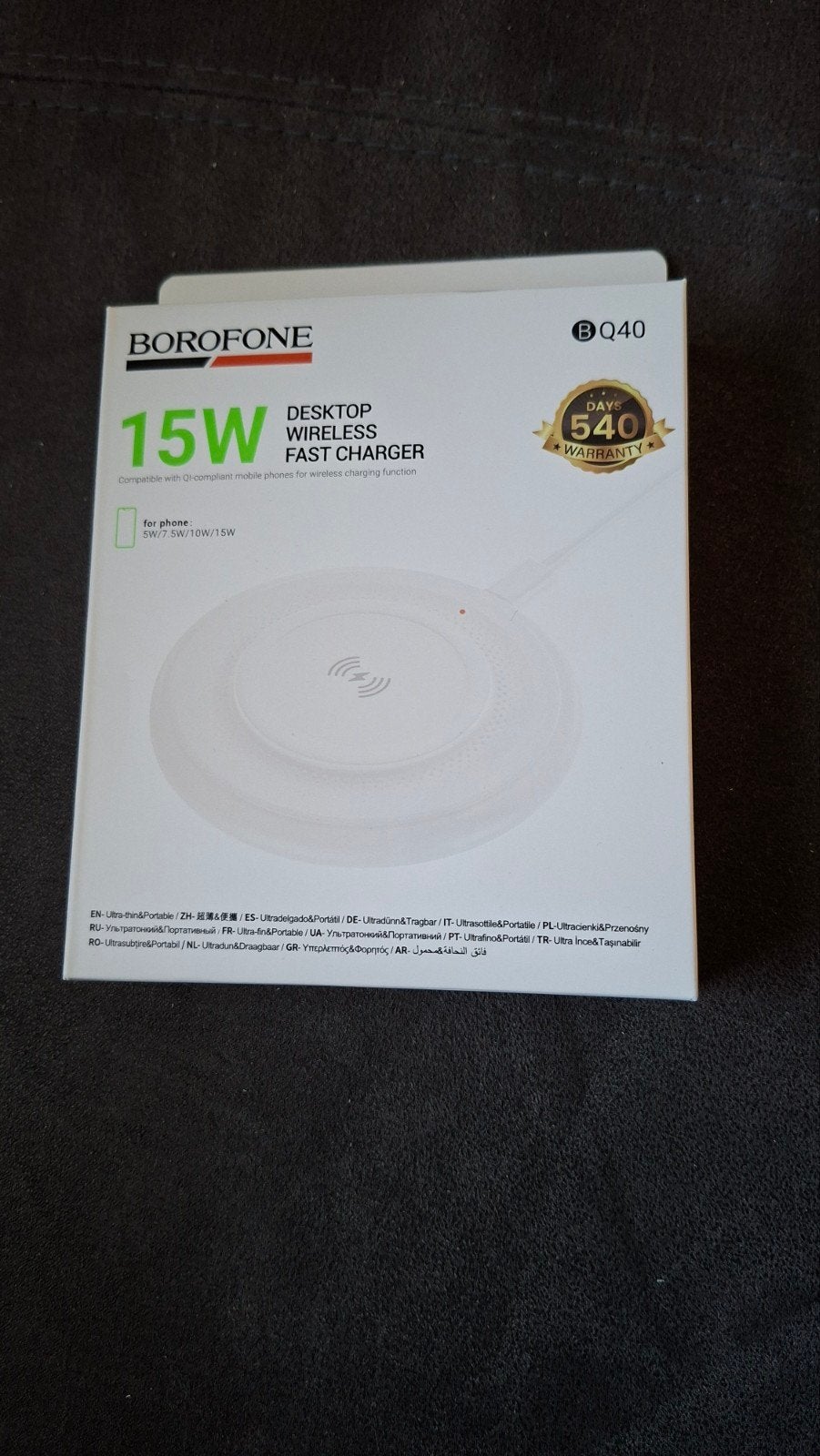 Borofone BQ40 15W Draadloze Snellader - Nieuw in doos, Universeel, Draadloze oplader, Nieuw, Ophalen of Verzenden