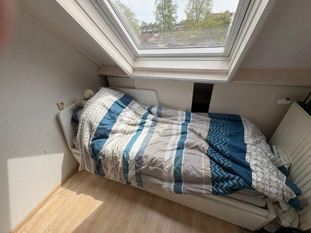 IKEA Flekke uitschuifbed met lades en handleiding, Huis en Inrichting, Ophalen, Eenpersoons, Wit, 80 cm