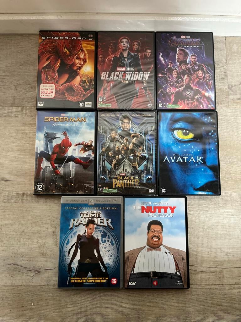 DVD Collectie: Avatar, Spider-Man, Marvel & Meer - Topstaat, Vanaf 12 jaar, Ophalen of Verzenden, Zo goed als nieuw