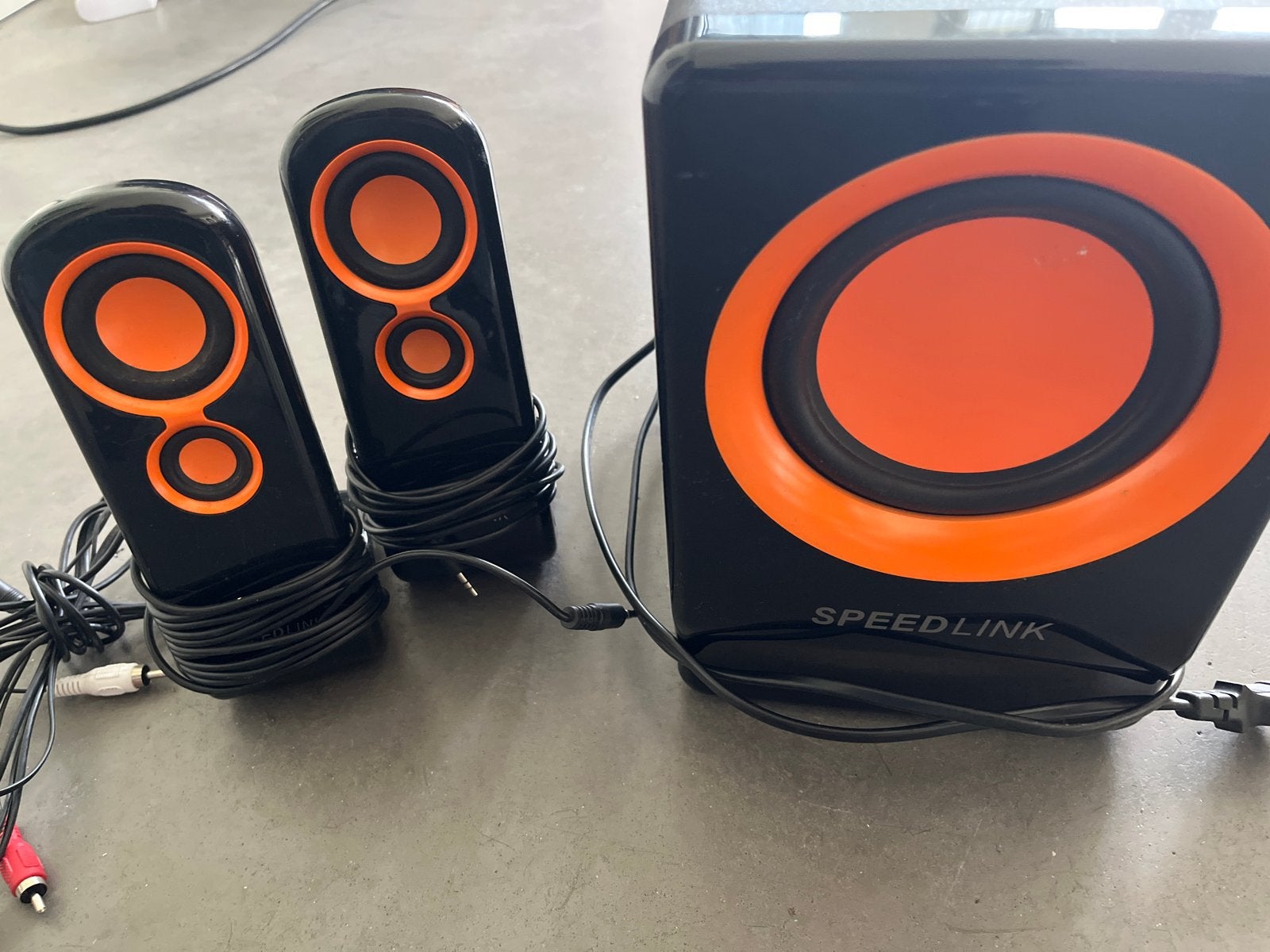 Speedlink 2.1 Luidsprekerset Zwart/Oranje, Ophalen, Gebruikt, Audiokanaal 2.1