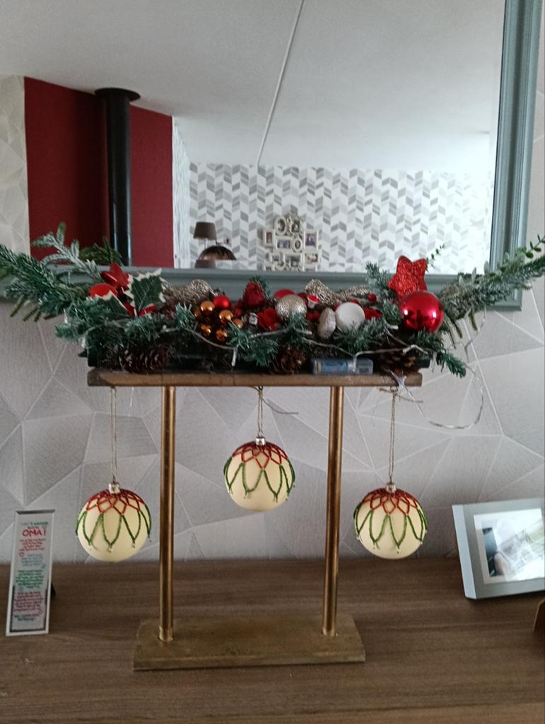 Kerststuk kunst met lichtjes, Diversen, Ophalen, Zo goed als nieuw