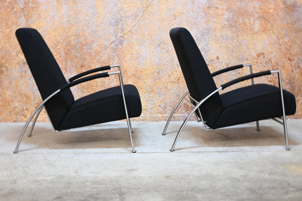 ZGANieuw zwarte stoffen Harvink de Club design fauteuil, Huis en Inrichting, Harvink, Harvink, 75 tot 100 cm, Ophalen of Verzenden