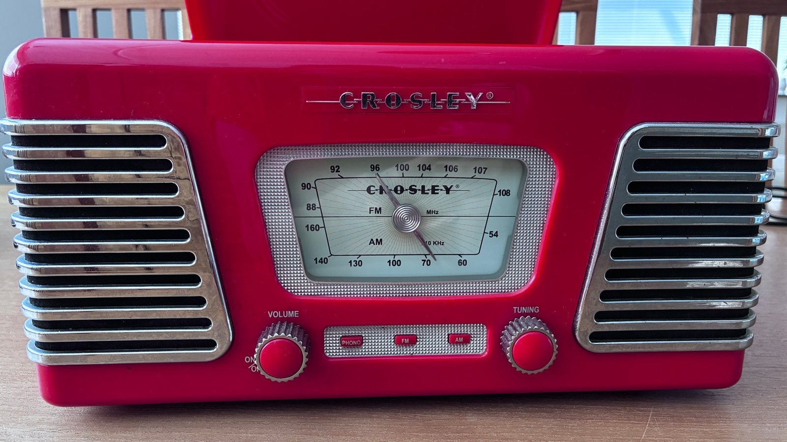Crosley Radio Platenspeler Rood - Retro Design, Ophalen of Verzenden, Zo goed als nieuw, Platenspeler, Overige merken