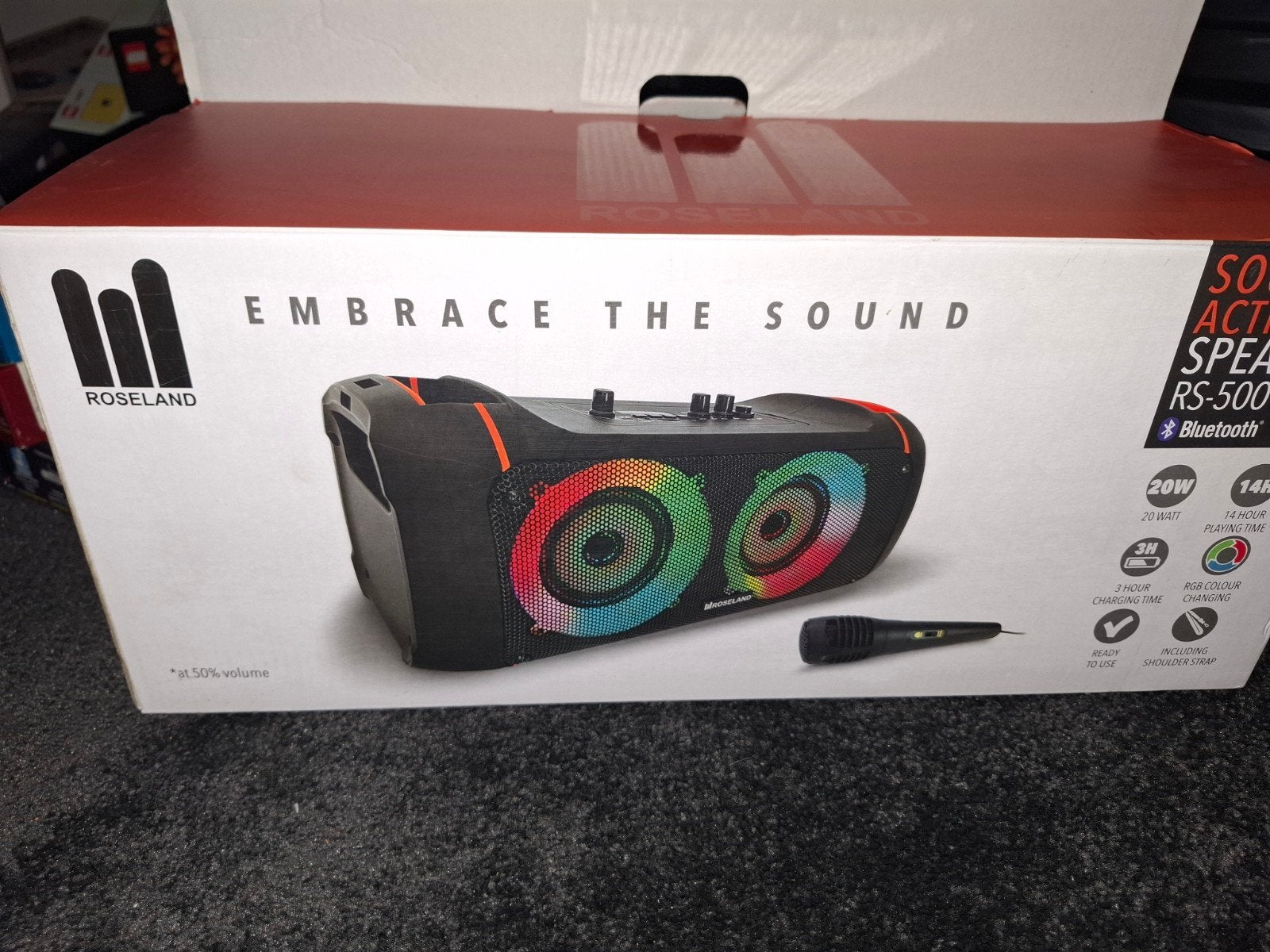 Roseland RS-500 Bluetooth Speaker met Microfoon - 20W, Ophalen of Verzenden