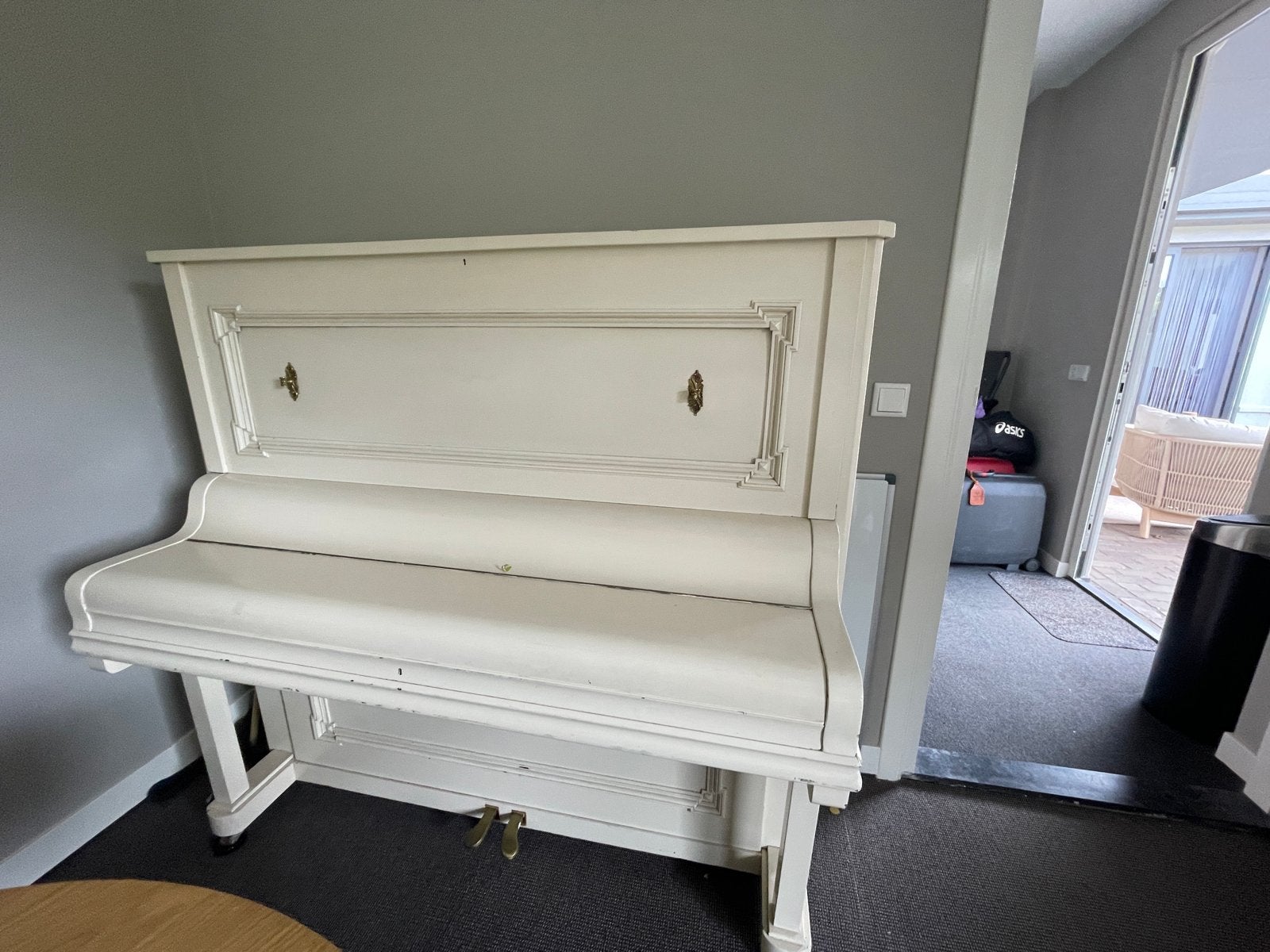 Witte piano - Gebruikt, maar in goede staat, Ophalen, Gebruikt, Wit, Piano