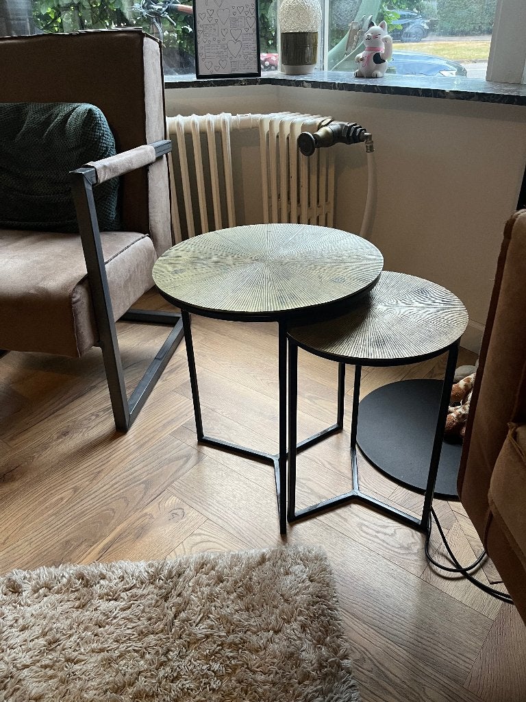 Leuke bijzettafeltjes, Minder dan 55 cm, Gebruikt, Rond, Ophalen