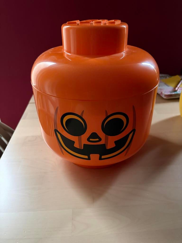 LEGO Opbergdoos Pompoen Hoofd - Halloween, Ophalen of Verzenden, Gebruikt, Overige typen, Lego