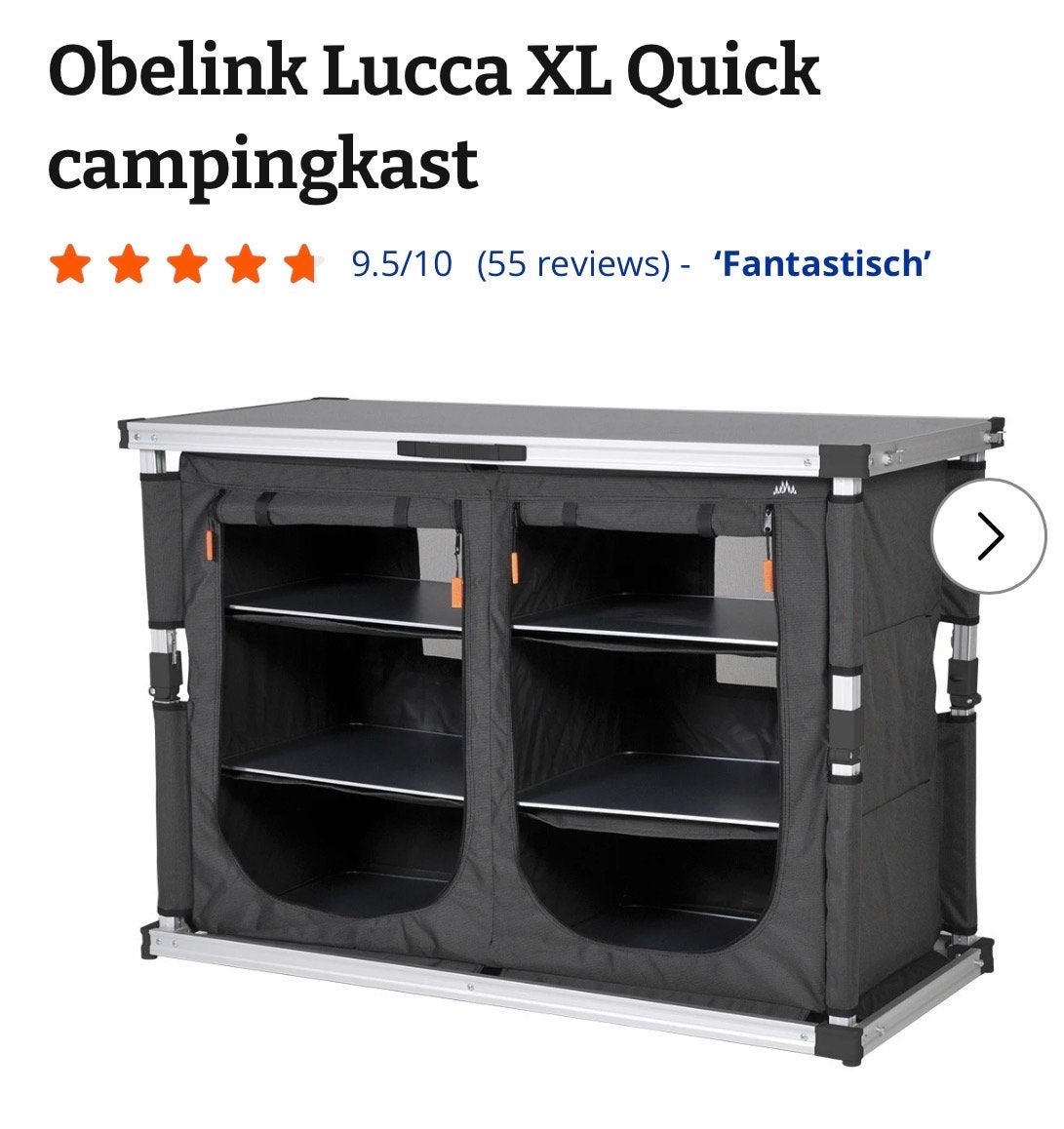 Obelink Lucca XL Quick campingkast  GEZOCHT!!, Ophalen of Verzenden, Gebruikt
