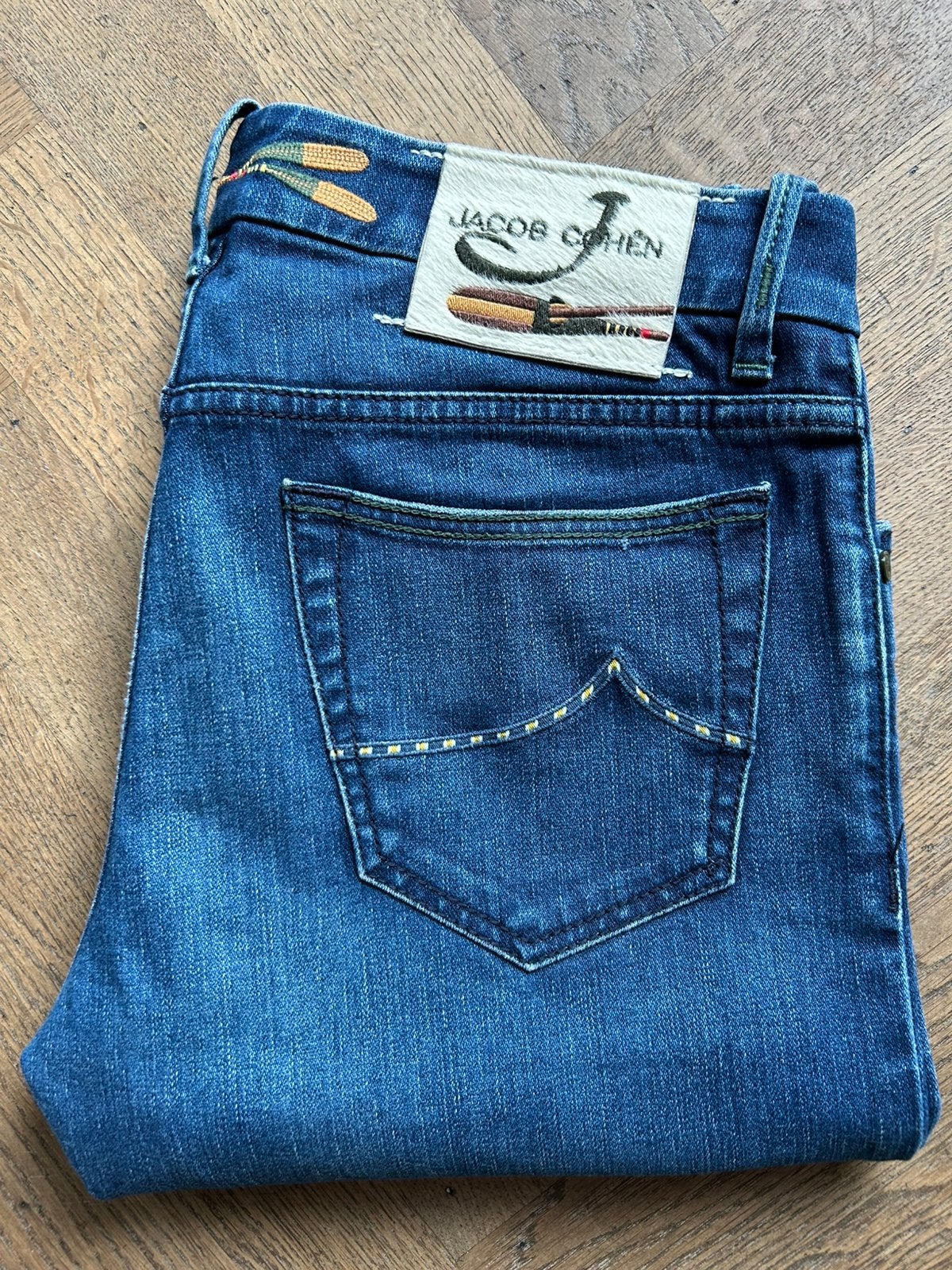 Unieke Jacob Cohen J688C Paddle jeans maat 32, ingekort, Kleding | Heren, Ophalen of Verzenden, Zo goed als nieuw, Blauw, W32 (confectie 46) of kleiner