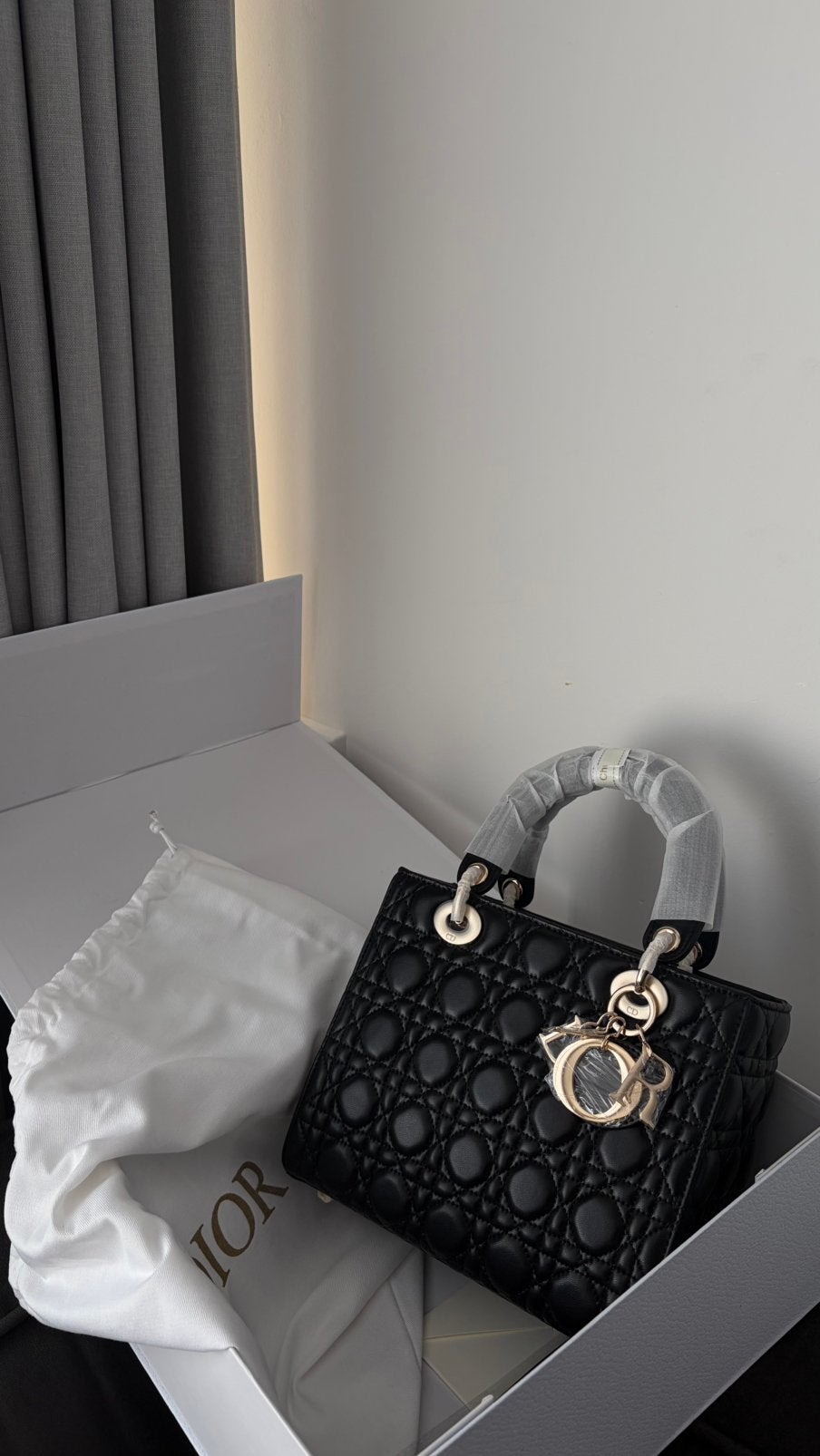 Lady Dior My ABCDior-tas, Ophalen of Verzenden, Zo goed als nieuw, Zwart, Handtas