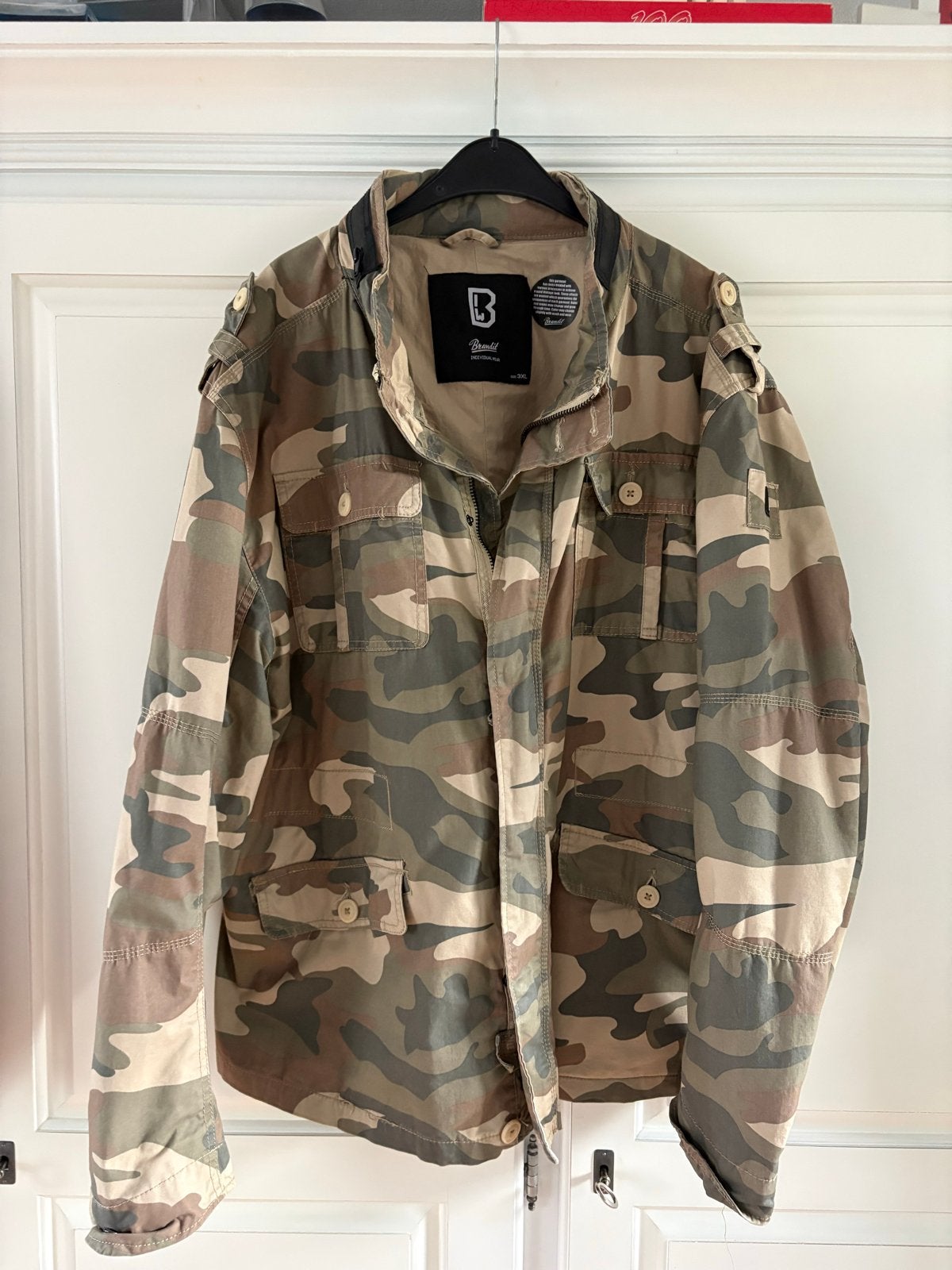 Brandit Camouflage Jas - Maat 3XL, Kleding | Heren, Ophalen of Verzenden, Zo goed als nieuw, Overige maten, Meerkleurig