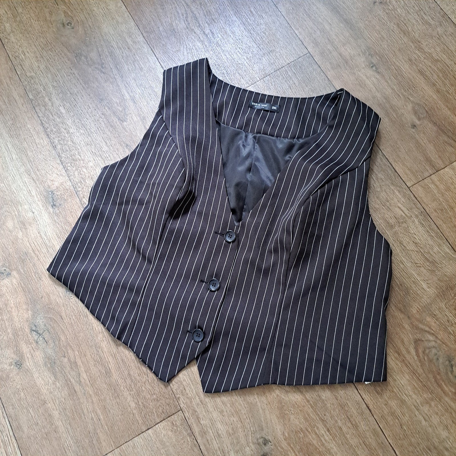 krijtstreep gilet mt. XXL, Kleding | Dames, Zwart, Maat 46/48 (XL) of groter, Nieuw, Ophalen of Verzenden