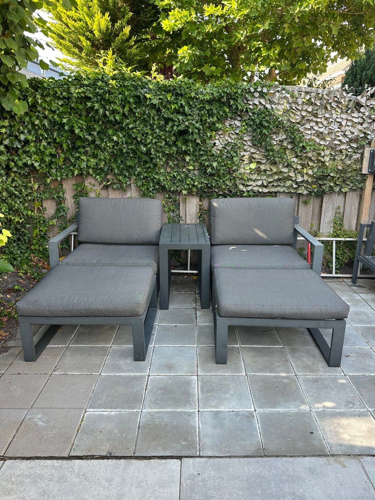 Lichtgewicht aluminium loungeset - bezorgen mogelijk, Ophalen, Gebruikt, Aluminium, 2 zitplaatsen