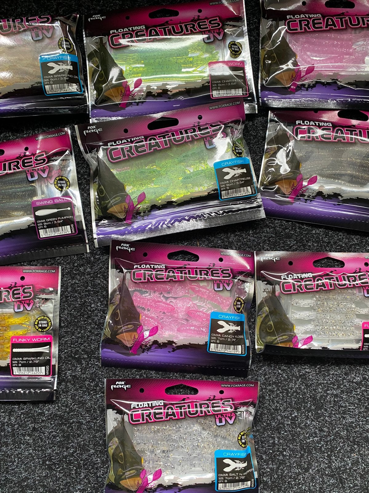 Fox Rage UV Creature Baits pakket 10 pakjes, D, Overige typen, Nieuw, Ophalen of Verzenden