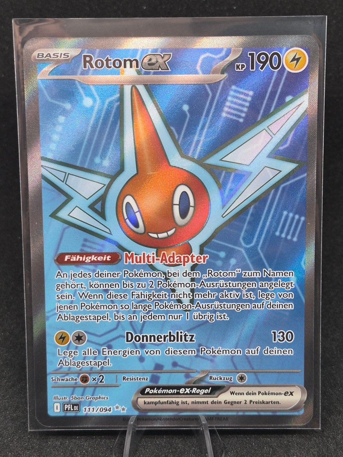 Rotom Full Art Pokémon Kaart - Duits - Geweldige Conditie, Ophalen of Verzenden