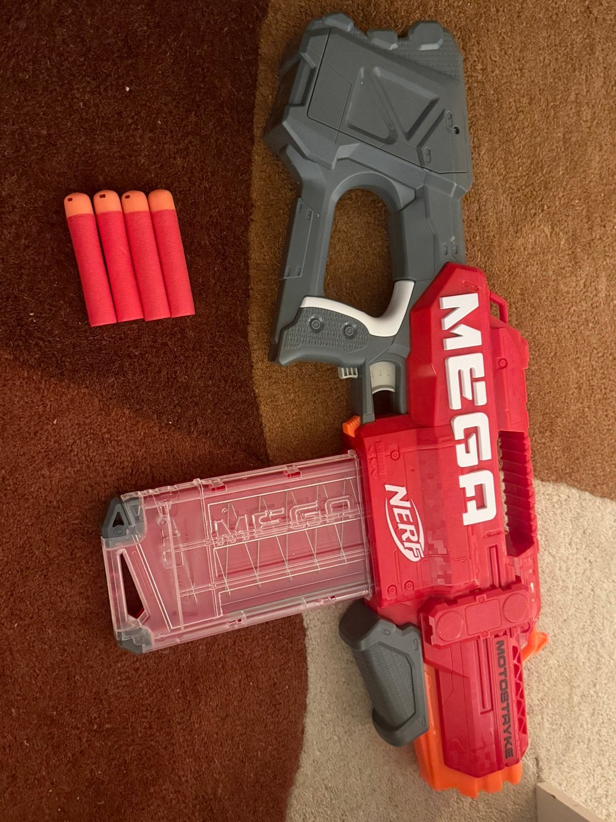 Nerf mega motostryke, Ophalen of Verzenden, Zo goed als nieuw