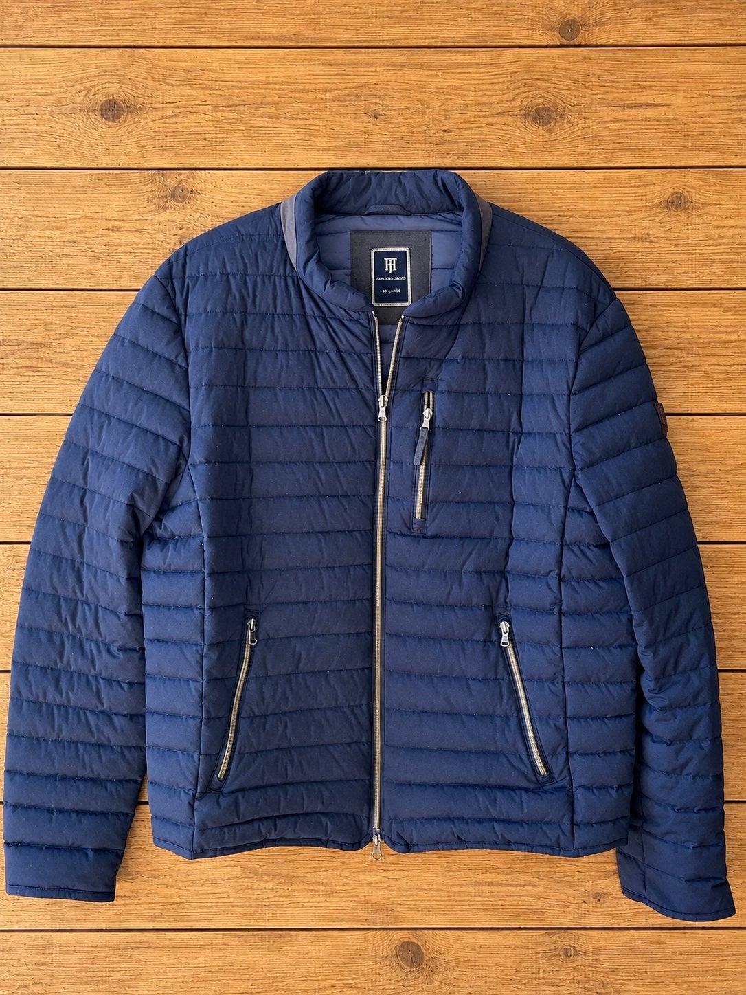 Hansen & Jacob Donsjas Heren Maat XXL -Navy Blauw Dons/Veren, Ophalen of Verzenden, Zo goed als nieuw, Overige maten, Blauw