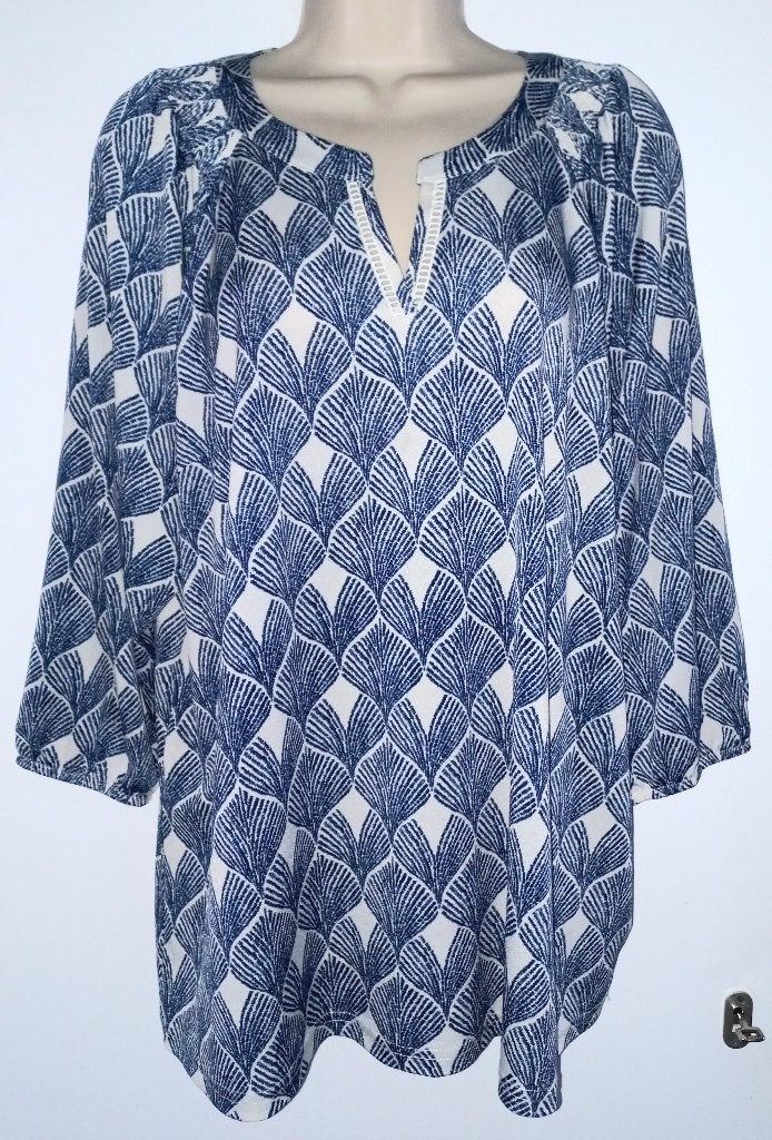 Tuniek maat 6 (48), Kleding | Dames, Grote Maten, Zo goed als nieuw, Blouse of Tuniek, Blauw, Ophalen of Verzenden