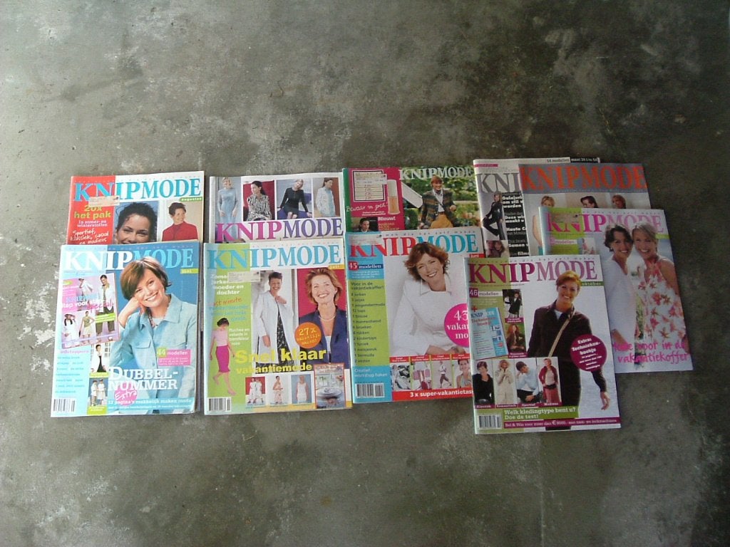 Knipmode, 10 magazines, Boeken, Ophalen of Verzenden, Zo goed als nieuw, Mode algemeen