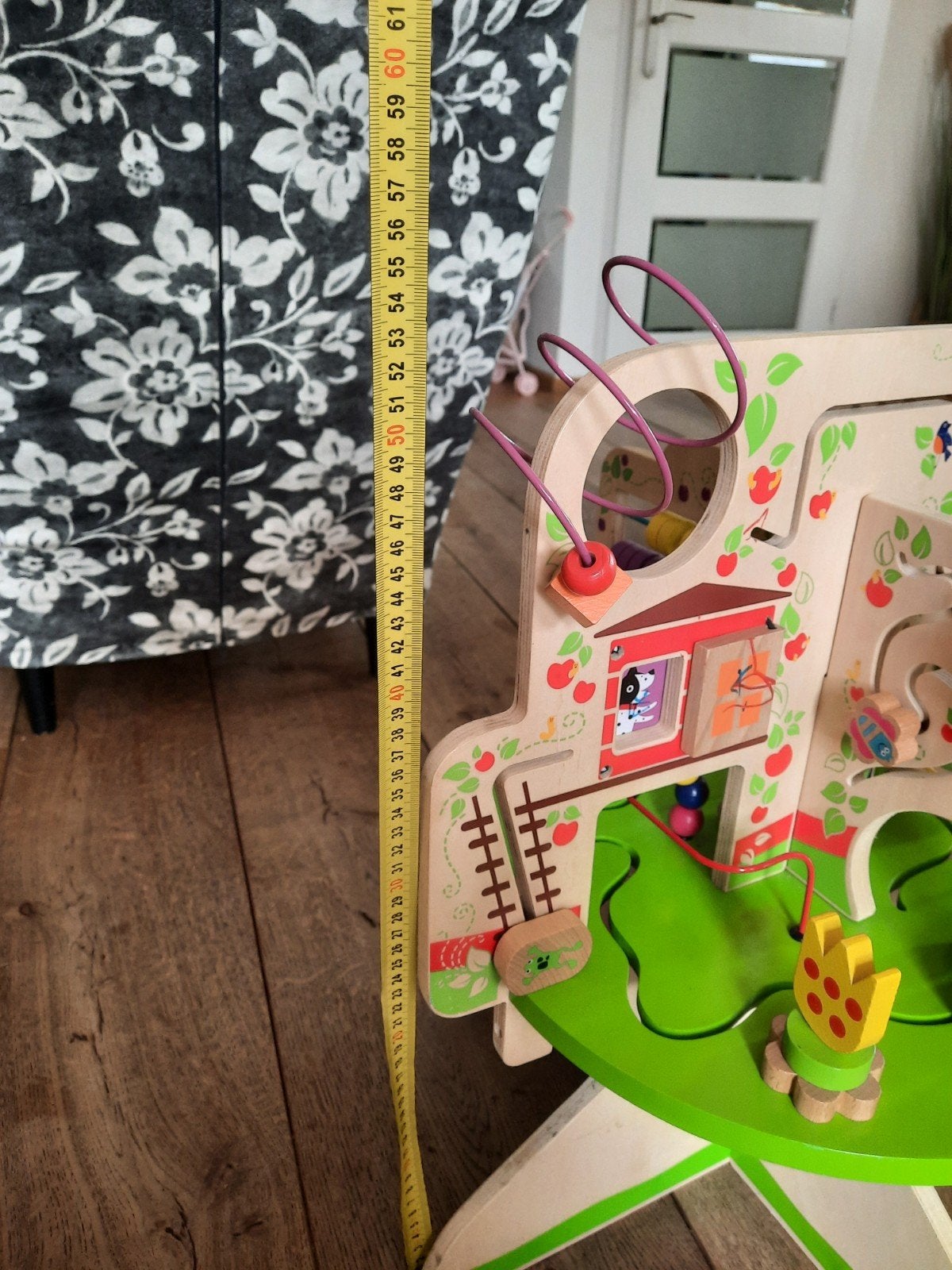 4-zijdige Houten Busy Board / Activiteitenkubus voor Baby's, Ophalen of Verzenden, Zo goed als nieuw, Overige typen