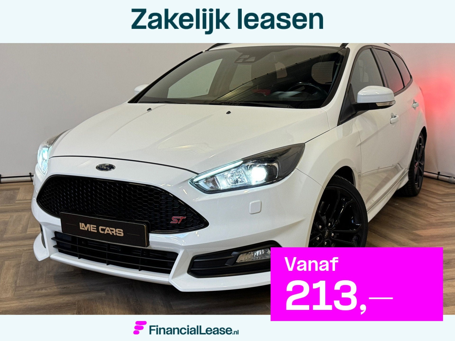 Ford Focus Wagon 2.0 ST | DEALER ONDERHOUDEN! | NETTE AUTO!, Dealer onderhouden, Gebruikt, 4 cilinders, Wit