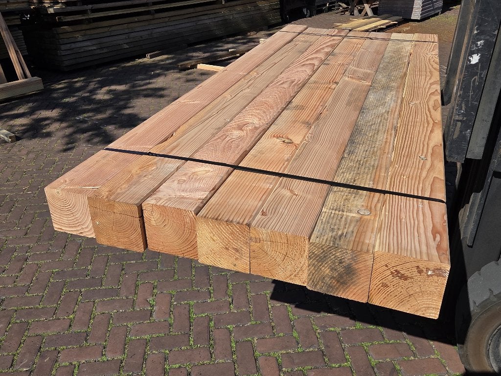 7 Douglas palen geschaafd 14x14 cm / 2.50 m lang - nr: TB12, Ophalen, Nieuw, 180 tot 250 cm, Palen