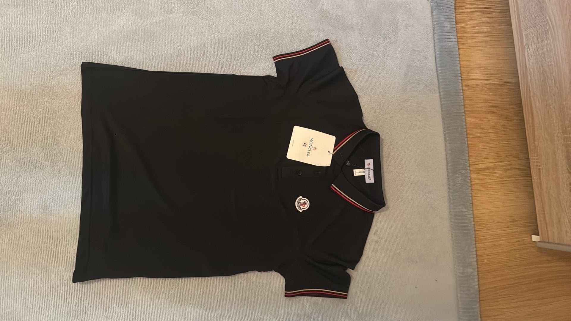 Moncler polo, Ophalen of Verzenden, Nieuw, Maat 46 (S) of kleiner, Zwart