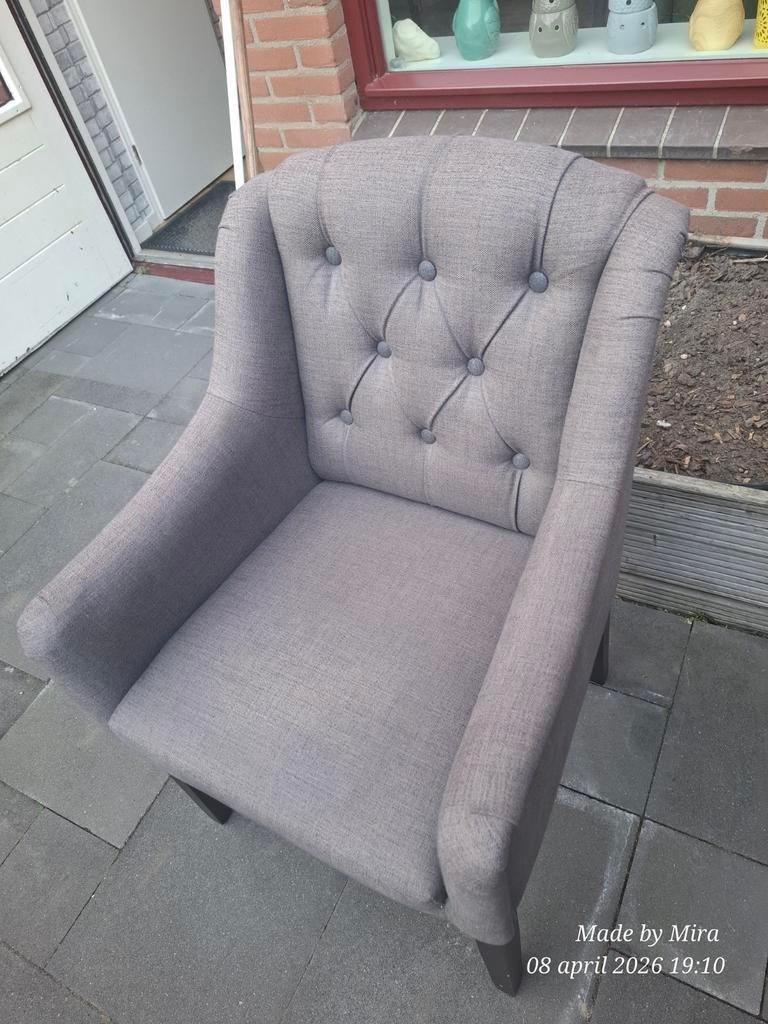2 grijze stoelen mart kleppe, Ophalen of Verzenden, Gebruikt, Grijs
