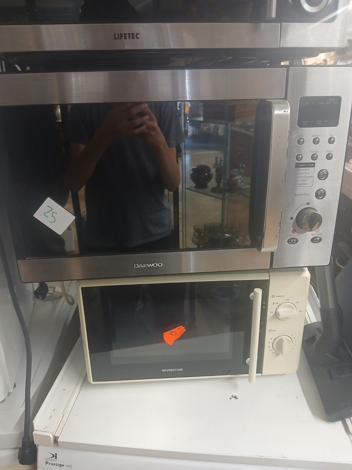 Daewoo Combimagnetron - Zilverkleurig, Gebruikt, Ophalen, Combimagnetron, Gebruikt, Hete lucht