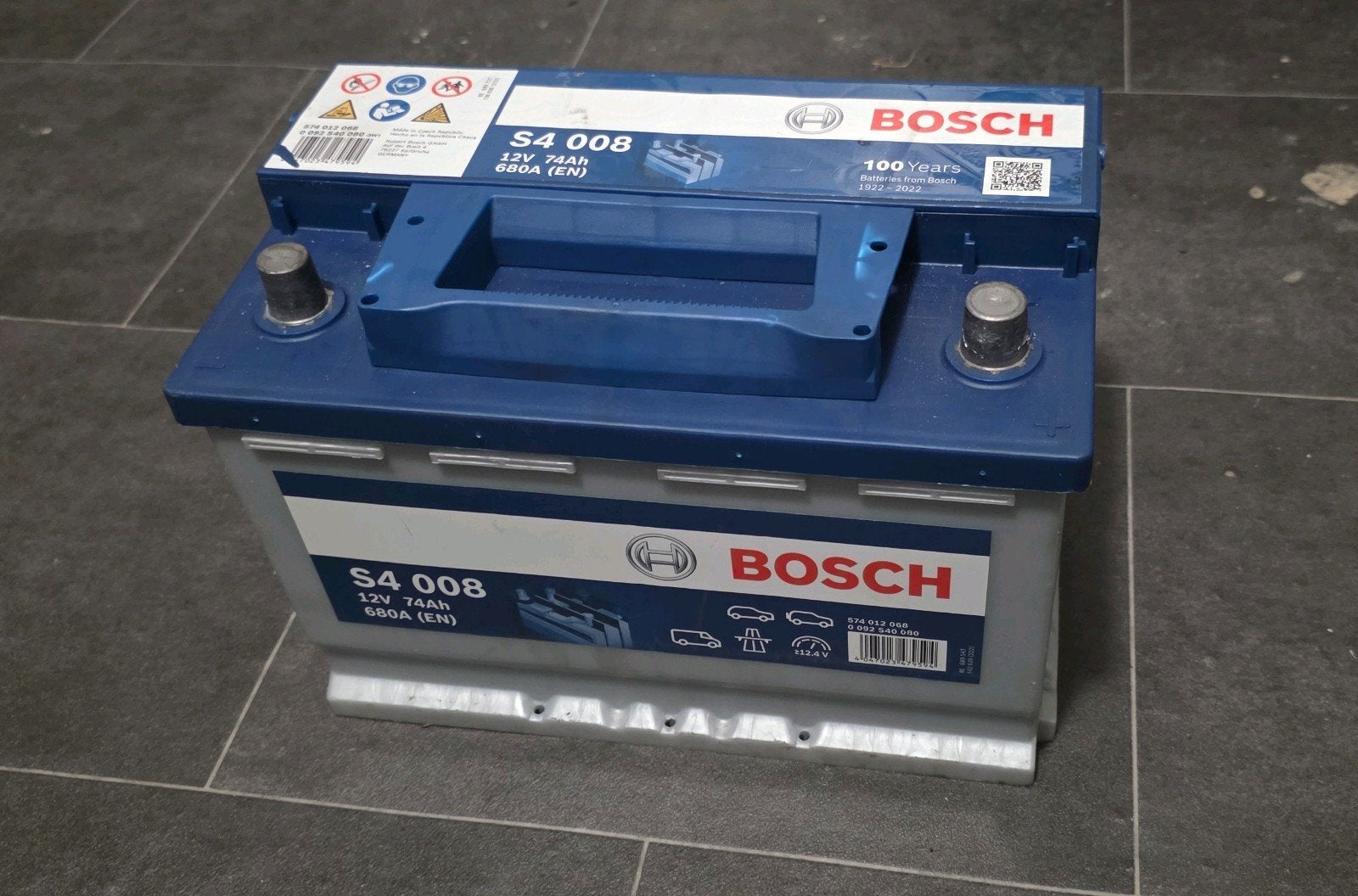 Bosch S4 008 Auto Accu - 12V 74Ah 680A, Gebruikt, Mercedes-Benz
