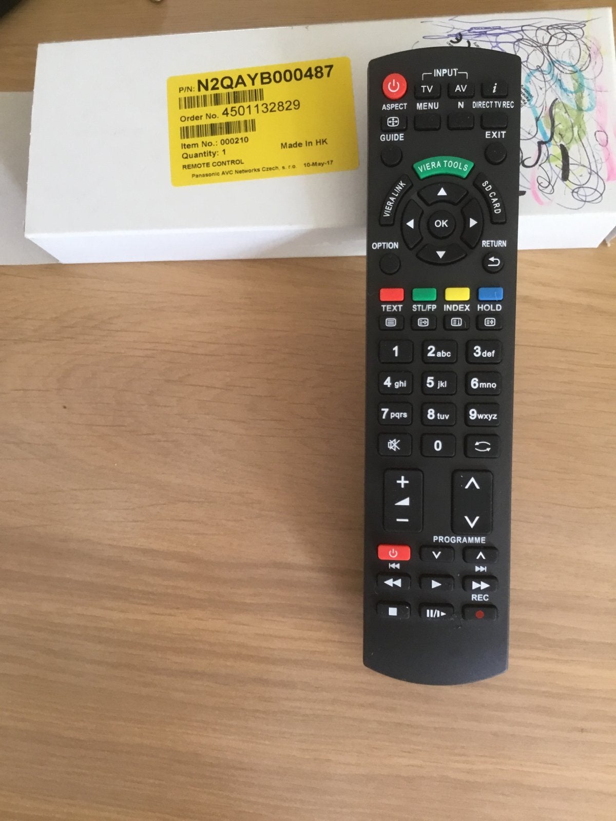 Nieuwe originele Panasonic afstandsbediening N2QAYB000487, Ophalen of Verzenden, Nieuw, Origineel, Tv