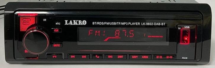 LAKRO auto radio 1 din FM-BT-AUX-USB-DAB-COLOR DISPLAY-TELEF, Niet ingevuld, Niet ingevuld, Nieuw, Ophalen of Verzenden