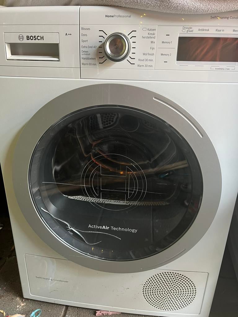 Wasmachine en droger Bosch, Gebruikt, 8 tot 10 kg, Ophalen of Verzenden, 85 tot 90 cm