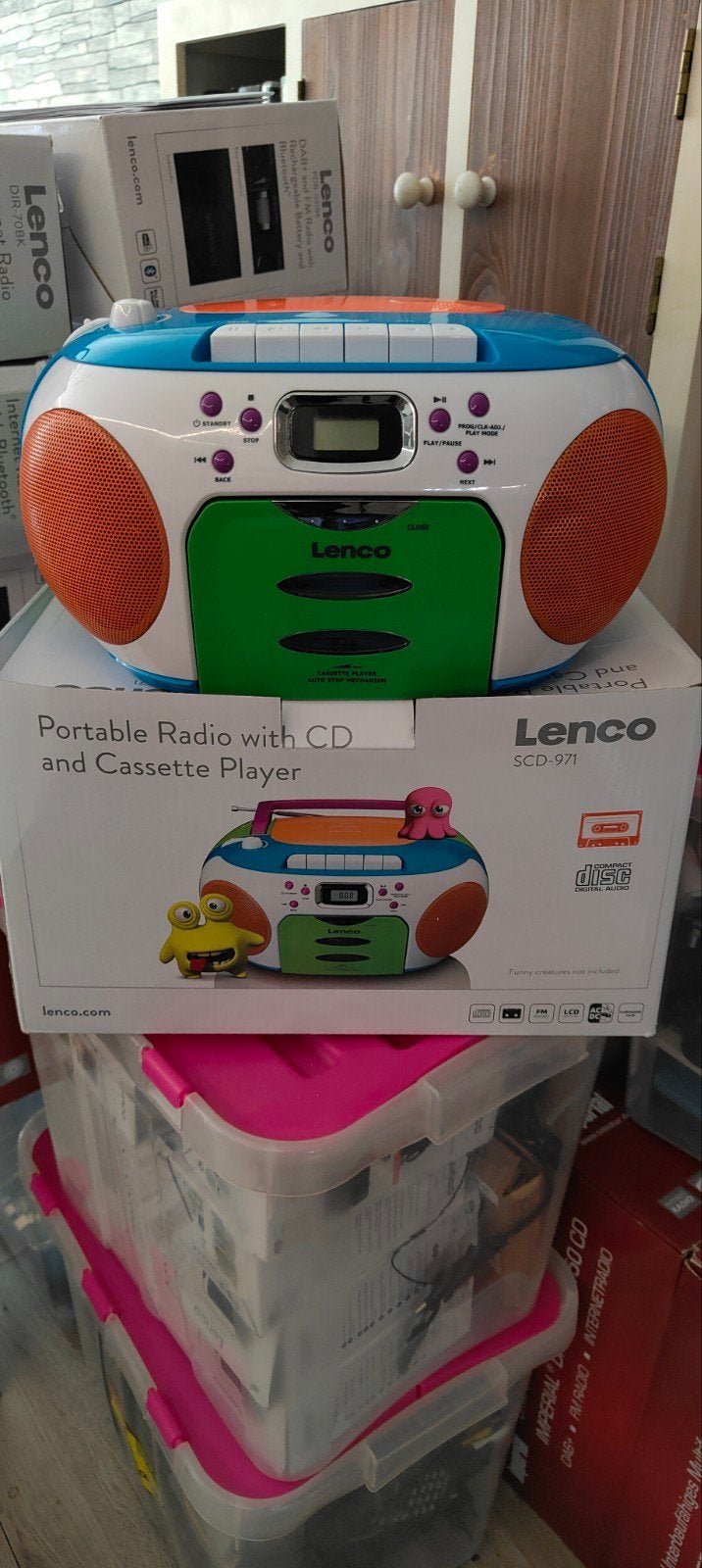 Lenco SCD-971 Draagbare Radio met CD en Cassettespeler, Audio, Tv en Foto, Radio's, Ophalen of Verzenden, Nieuw, Radio, Met cd-speler